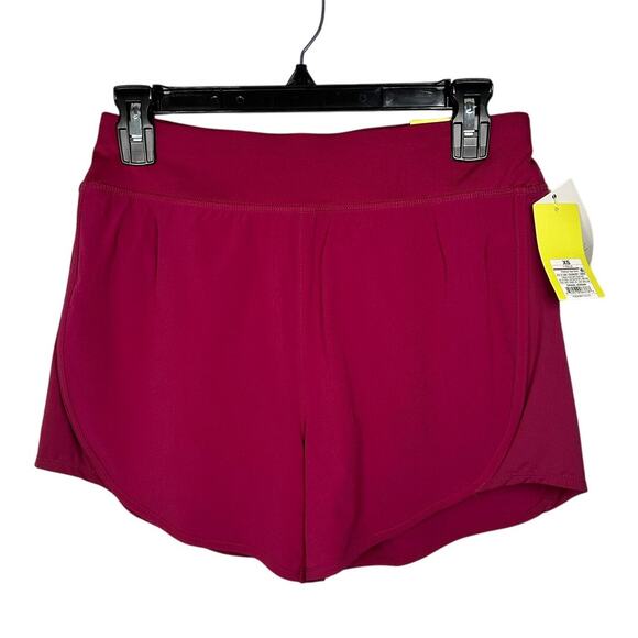 NWT All In Motion Magenta Mid Rise Athletic Shorts Women's XS - Picture 1 of 8